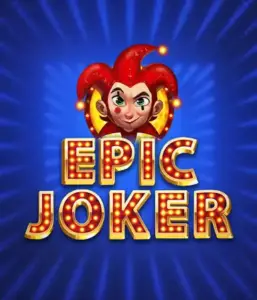 Enter the vibrant world of Epic Joker slot by Relax Gaming, showcasing a cheerful joker with a flaming hairstyle against a dazzling blue background. This image portrays the light-hearted spirit of classic slots, perfect for those who love traditional gameplay, delivering a captivating play experience.